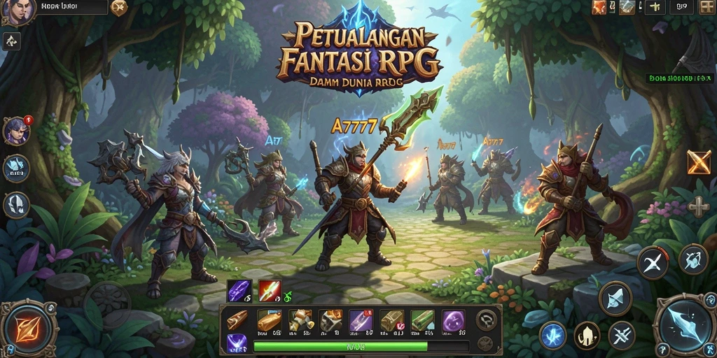 Screenshot gameplay A7777 menampilkan pertarungan epik dan grafis yang menakjubkan.