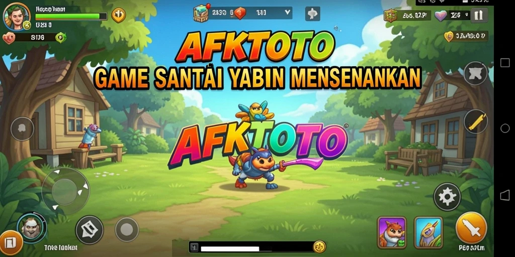 Tampilan gameplay AFKTOTO yang ceria dan menghibur.