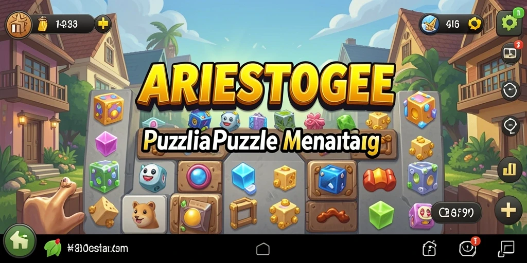 Tampilan gameplay ARIESTOGEL yang menantang dalam puzzle interaktif.