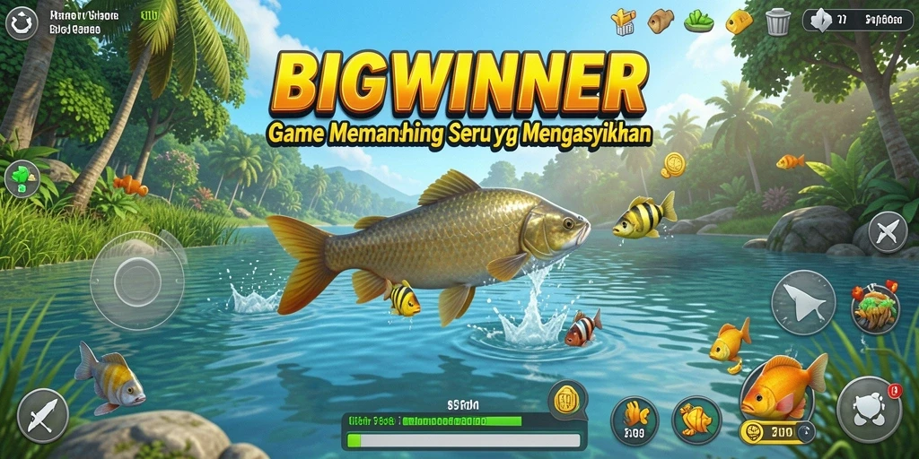 Tampilan gameplay memancing di BIGWINNER yang menakjubkan dan mengasyikkan.