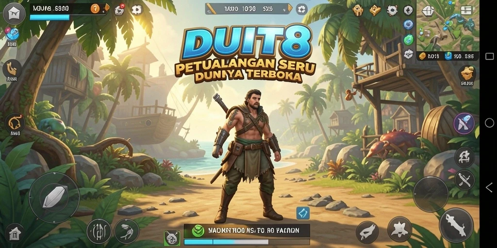 Screenshot DUIT8 menampilkan pemandangan menakjubkan dari dunia terbuka.