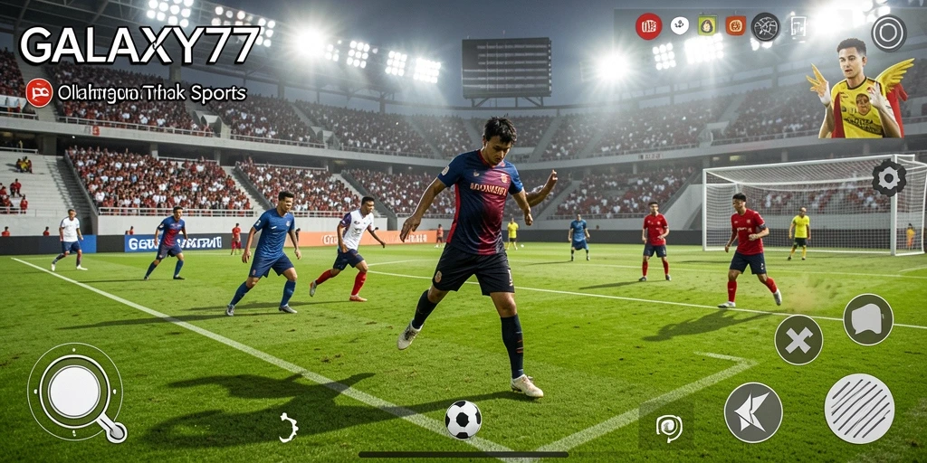 Tampilan gameplay GALAXY77 yang mendebarkan dan penuh aksi olahraga.