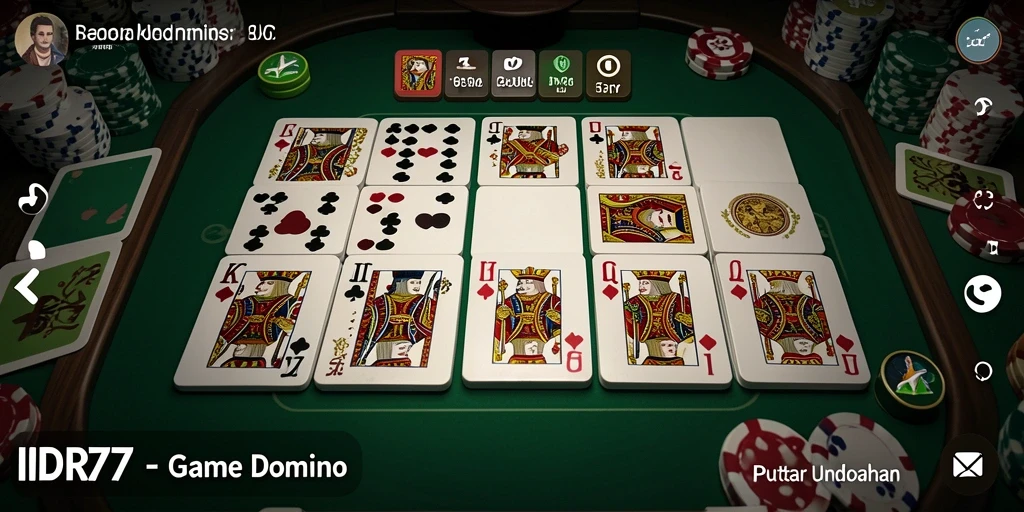 Screenshot IDR77 menampilkan aksi seru permainan Domino.