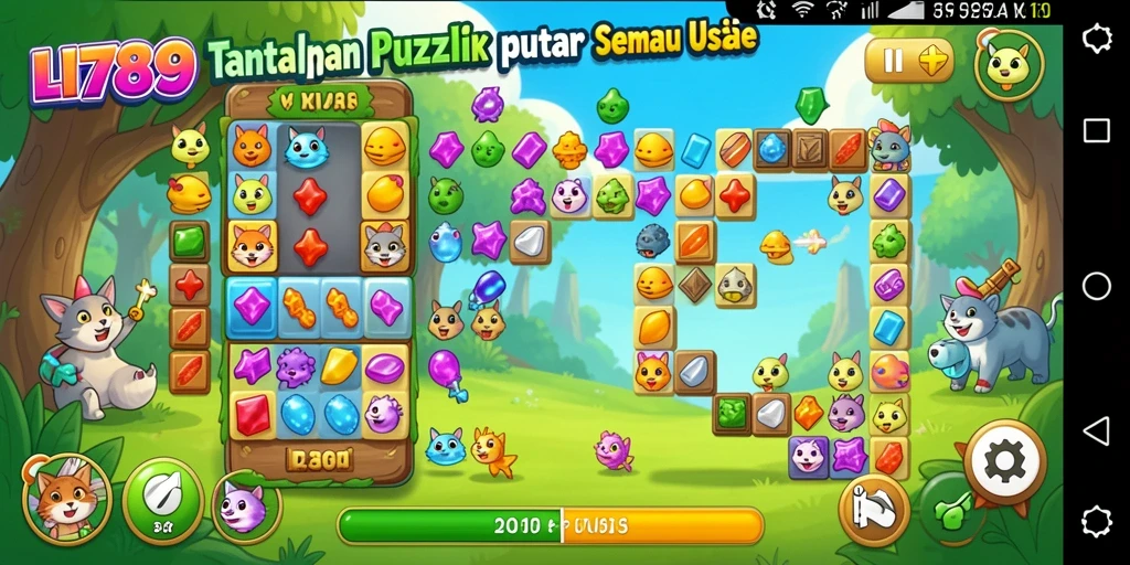 Tampilan screenshot utama LI789 menampilkan gameplay puzzle yang seru dan menantang.