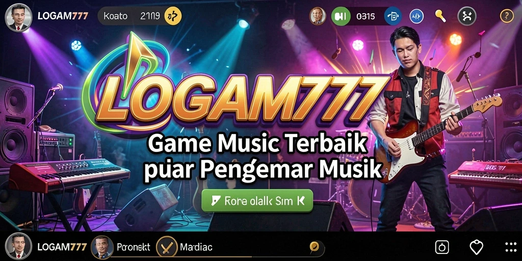Tampilan animasi menarik saat bermain game musik LOGAM777.