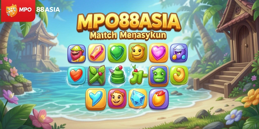 Screenshot MPO88ASIA menampilkan gameplay Match-3 yang seru dan menantang.
