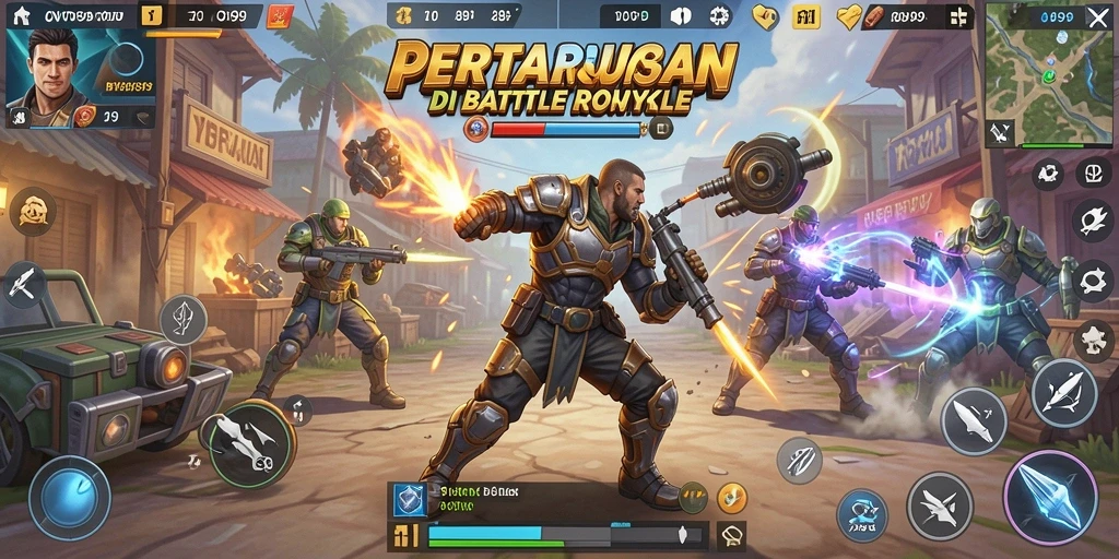 Tangkapan layar gameplay seru dalam OVO99 Battle Royale.