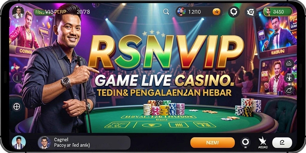 Screenshot gameplay RSNVIP menampilkan suasana kasino yang nyata.