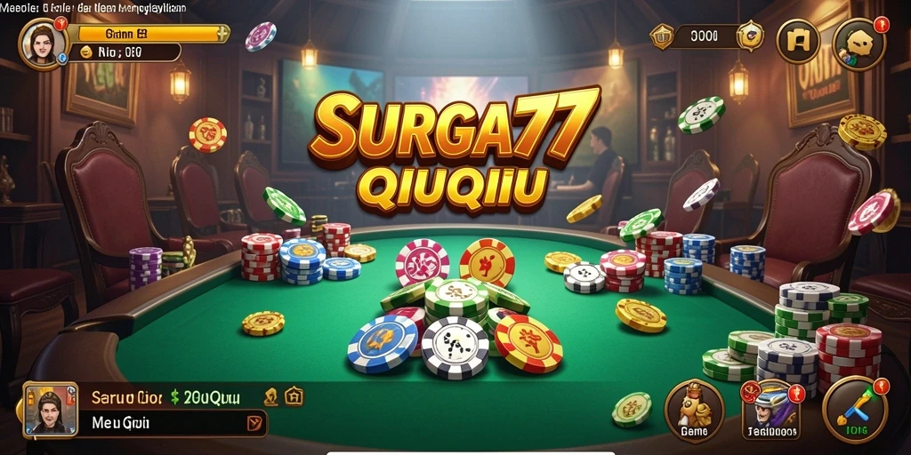 Screenshot SURGA77 menampilkan gameplay QiuQiu yang mendebarkan.